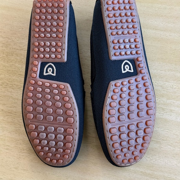 Rothy's the Double Bit Driver Elegant Black Loafers with Gold Detail - Picture 4 of 10